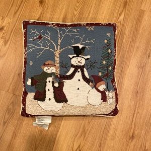 St. Nicholas Square snowman pillow